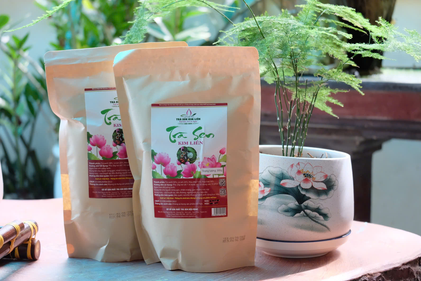 Trà Sen Kim Liên dạng túi zip(Nhãn Đỏ) 300G